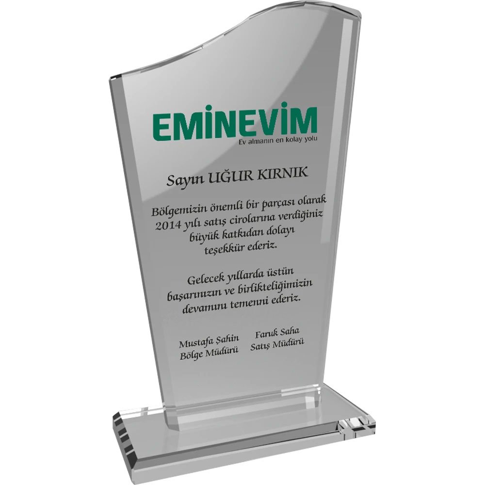 KH EKT-108-TR Crystal Plaque