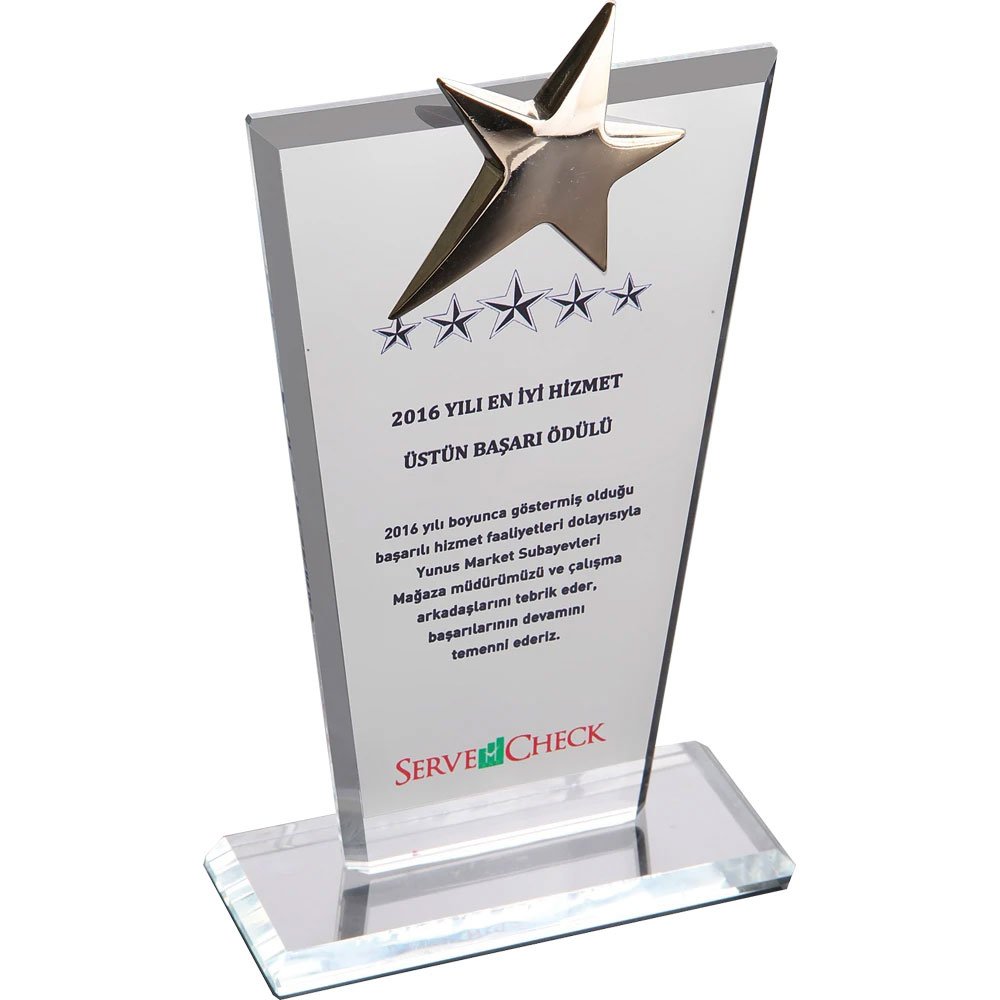 KH EKT-128-ŞF Kristal Plaket