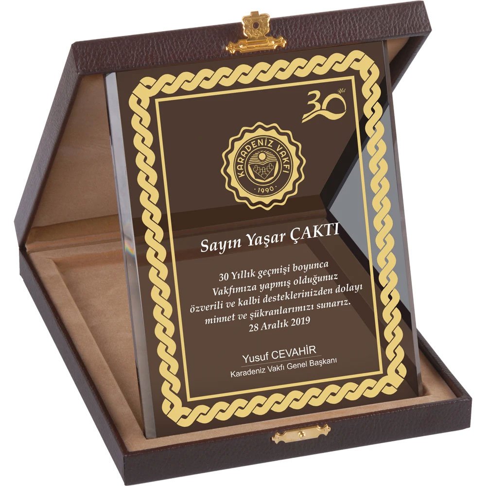 KH EKT-400 Kutulu Kristal Plaket
