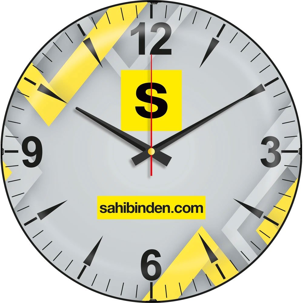 KH V30-528-B Bombe Cam Duvar Saati